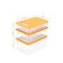 Hermia Juego de Cajas de Almacenamiento HK3LU - Naranja